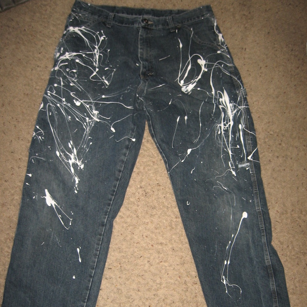 Wrangler Carpenter Jeans w/Paint Splatter 34/32